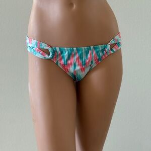 Shoshanna Swimwear Bikini Bottom – Ruched Sides – Multicolor Print – Size P